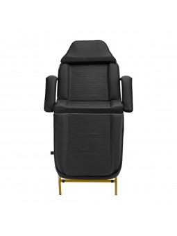 557G kosmetinė kėdė su auksinėmis ir juodomis kiuvetėmis