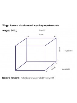 Fotel kosmetyczny elektr. Lux biały