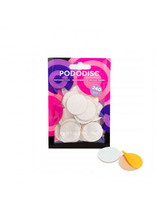 Staleks PODODISC STALEKS PRO M 240 grit replacement pads (50 pcs) white