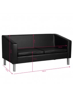 Gabbiano sofa do poczekalni BM18003 czarna