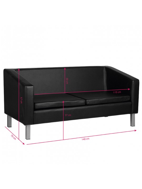 Gabbiano várószoba kanapé BM18003 fekete