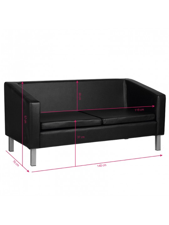 Gabbiano waiting room sofa BM18003 black