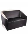 Gabbiano sofa for the waiting room in Paris, black and beige