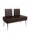 GABBIANO SOFA DO POCZEKALNI D-023B BRĄZOWA