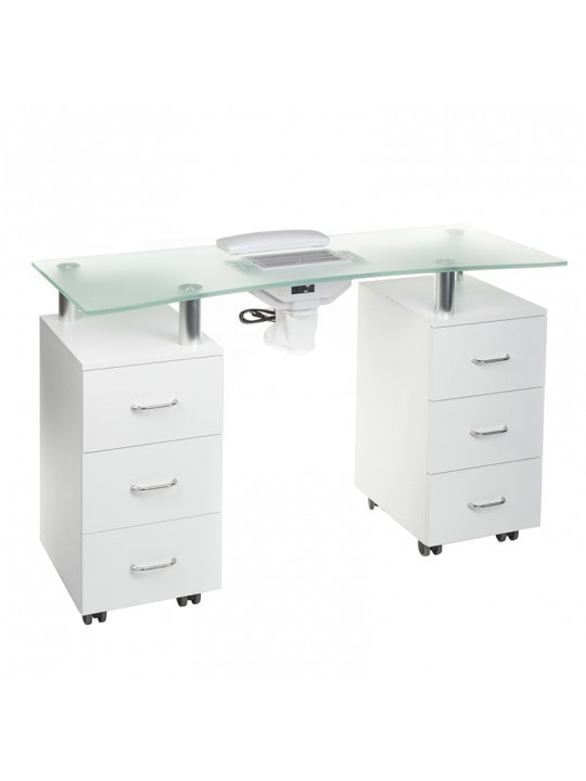 Manicure table + absorber BD-3425-1+P WHITE