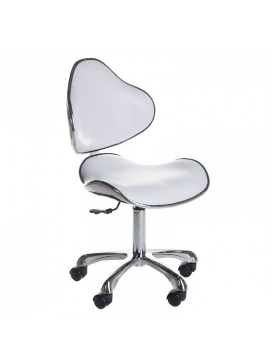 Cosmetic stool with backrest BD-9933 White