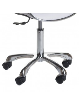 Taboret kosmetyczny z oparciem BD-9933 Biały