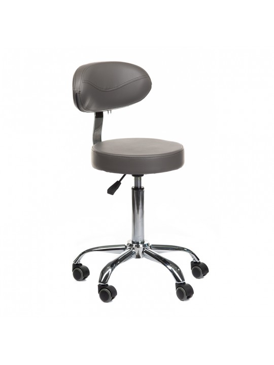 Cosmetic stool with backrest BD-9934 grey