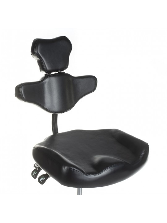 MIKA INKOO swivel tattoo artist's stool with backrest