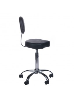 Kosmetikhocker mit Rückenlehne BH-7268 Schwarz