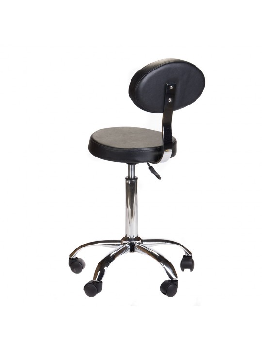 Cosmetic stool with backrest BH-7289 Black