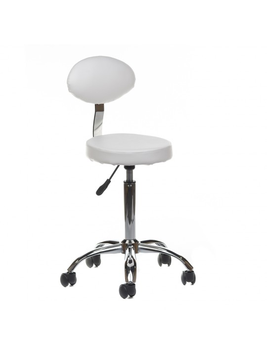 Cosmetic stool with backrest BH-7289 White
