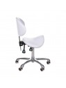 BY-3004 cosmetic stool with backrest, white