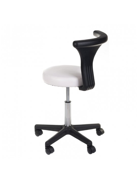 Medical stool + armrest NG-CH049 white