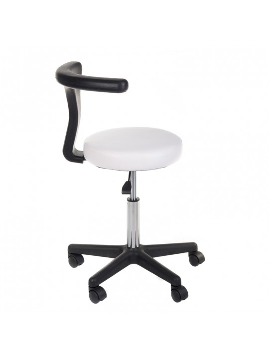 Medical stool + armrest NG-CH049 white