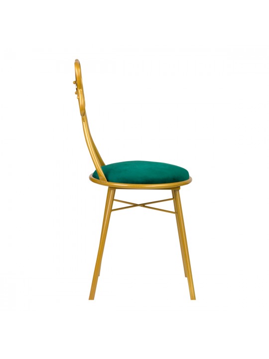 Velvet DT2 ribbon chair, green