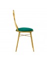 Velvet DT2 ribbon chair, green