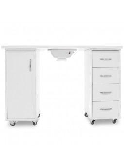 2027 white desk, two cabinets with absorber