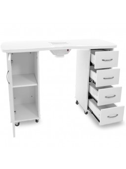 2027 white desk, two cabinets with absorber