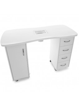 2027 white desk, two cabinets with absorber