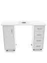 2027 ZP white desk with two cabinets