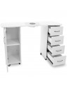 2027 ZP white desk with two cabinets