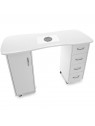 2027 ZP white desk with two cabinets