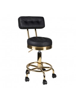 Gold AM-830 cosmetic stool, black