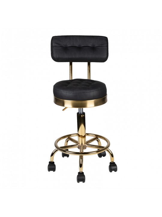 Gold AM-830 cosmetic stool, black