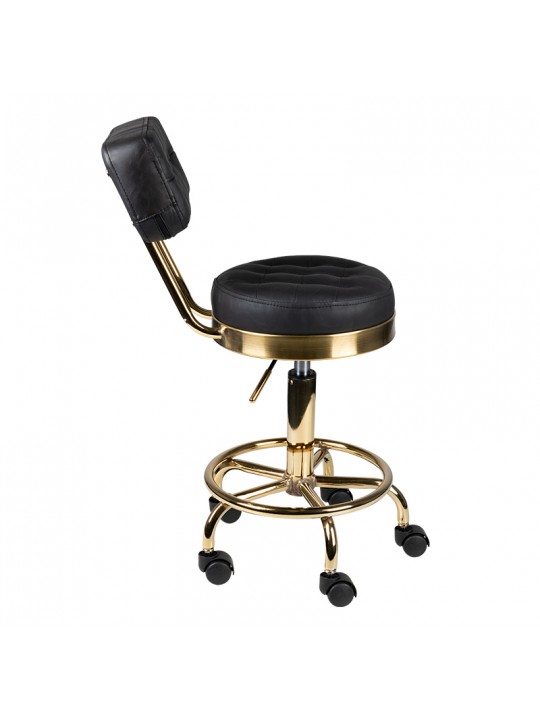 Gold AM-830 cosmetic stool, black