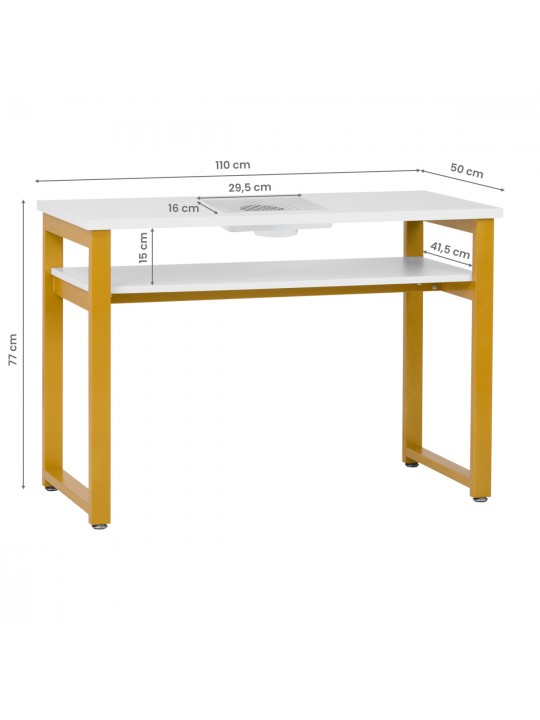 Kosmetikschreibtisch 23G weiß mit Momo S-41 Absorber