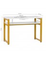 Cosmetic desk 23G white with Momo S-41 absorber
