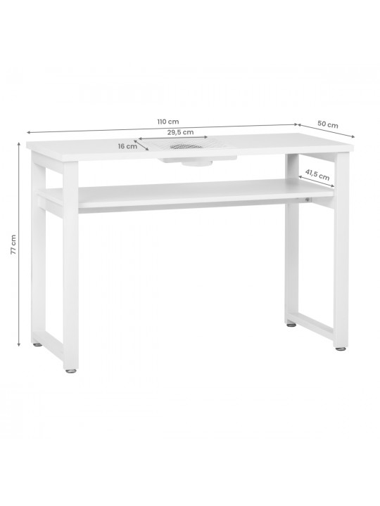 Kosmetický psací stůl 23W bílý s absorbérem Momo S41