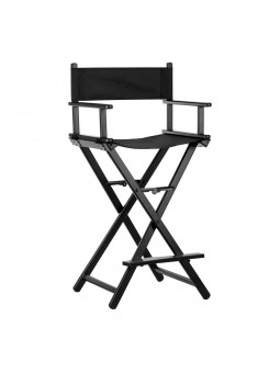 Black aluminum foldable makeup chair