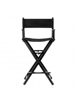 Black aluminum foldable makeup chair