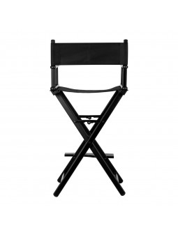 Black aluminum foldable makeup chair