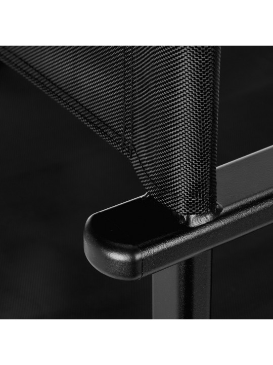 Black aluminum foldable makeup chair