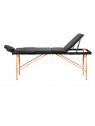 Дерев'яний складний масажний стіл Komfort Activ Fizjo Lux 3 сегмент 190x70 чорний