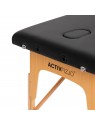 Дерев'яний складний масажний стіл Komfort Activ Fizjo Lux 3 сегмент 190x70 чорний