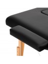 Komfort Activ Fizjo Lux medinis sulankstomas masažo stalas, 3 segmentai, 190x70, juodas