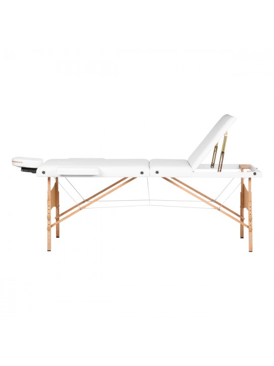 Komfort Activ Fizjo Lux wooden foldable massage table, 3 segments, 190x70, WHITE