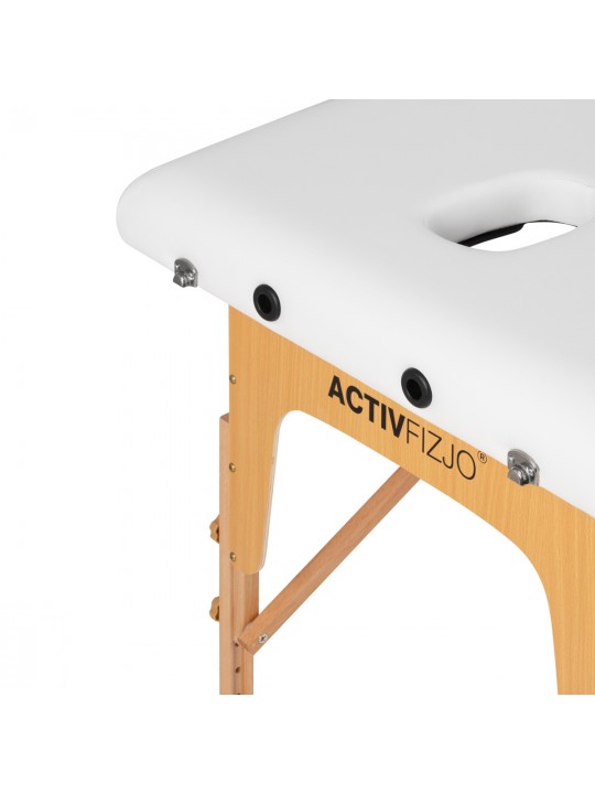 Komfort Activ Fizjo Lux wooden foldable massage table, 3 segments, 190x70, WHITE