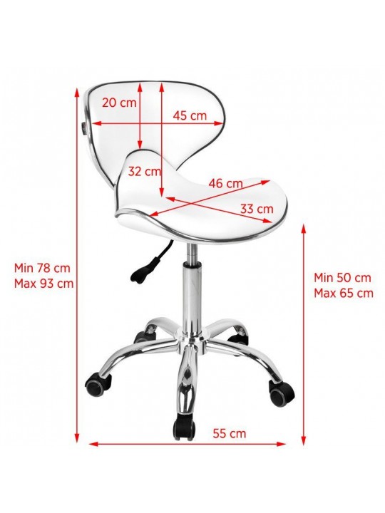 Gabbiano kosmetický taburet Q-4599 bílý