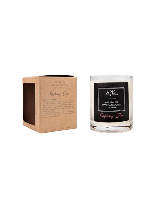 Apis natural soy candle raspberry glow 220 g