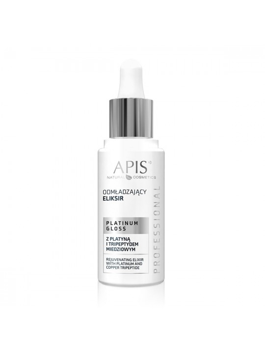 Apis platinos blizgesio jauninantis eliksyras su platina ir vario tripeptidu 30 ml