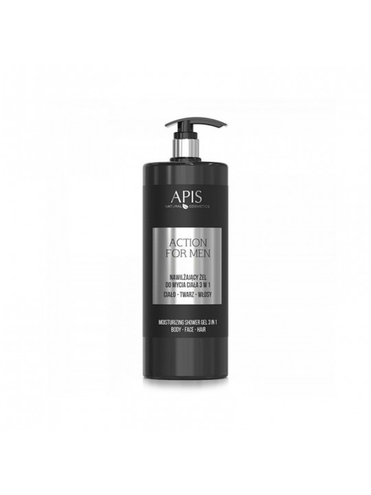 Apis action for men moisturizing body wash gel 3in1 capacity 1L