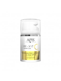 Apis re-vit c home care atgaivinantis dieninis kremas su vitaminu C spf 15 50 ml