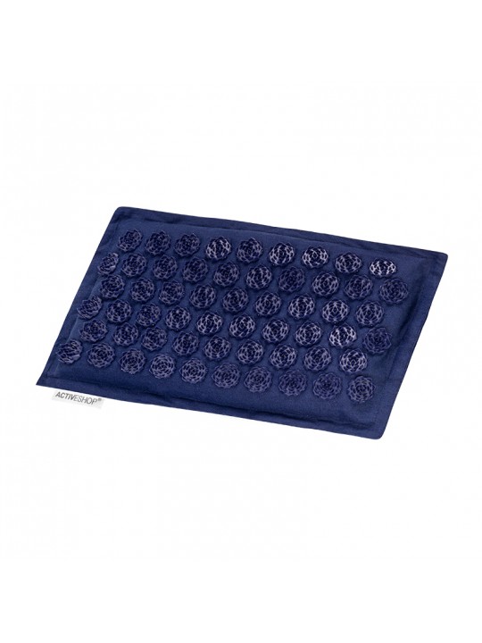 ActivFizjo premium natural acupressure mat, navy blue, with a pillow