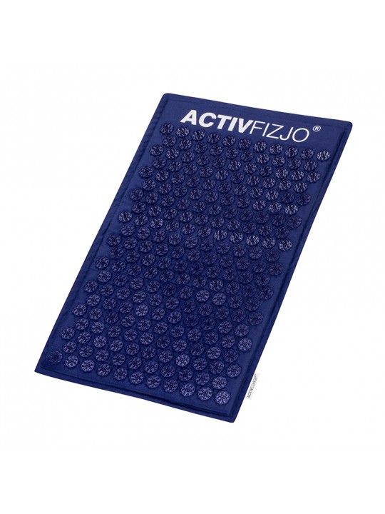 ActivFizjo premium natural acupressure mat, navy blue, with a pillow