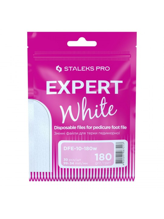 Staleks cseretartozék készlet EXPERT 10 180 szemcseméretű pedikűrreszelőhöz (30 db) fehér